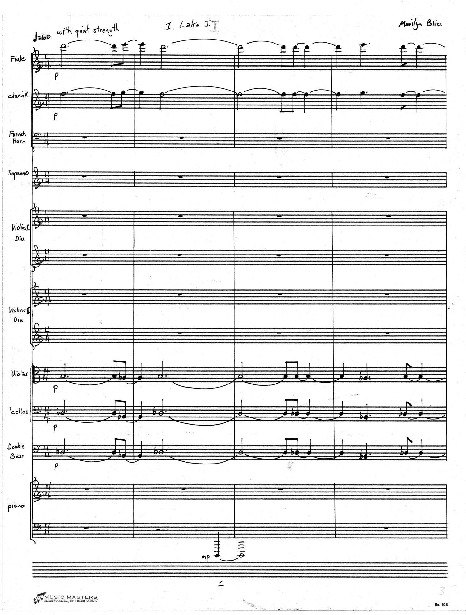 Huatzu Hill - sheet music excerpt