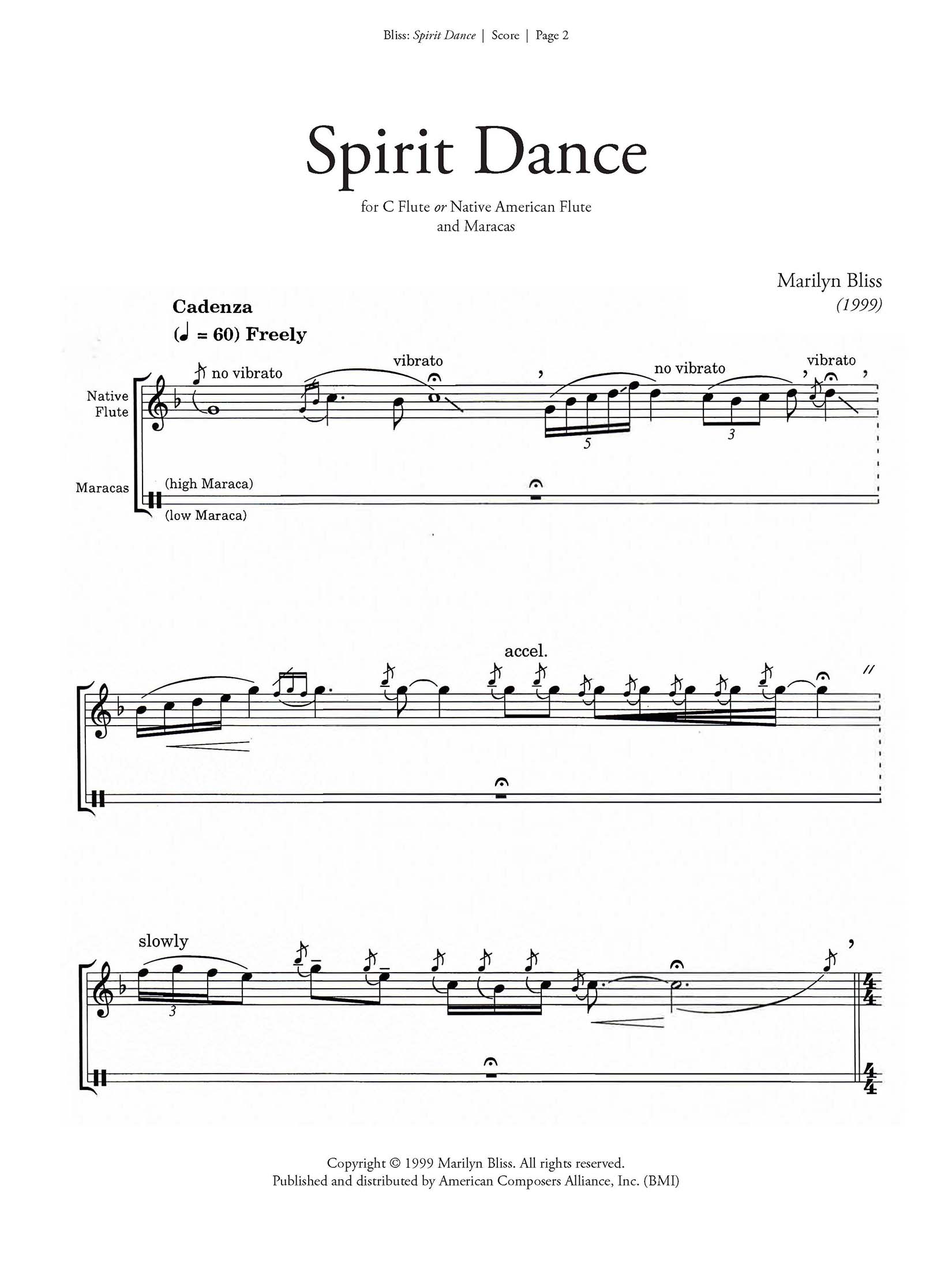 Spirit Dance - sheet music excerpt